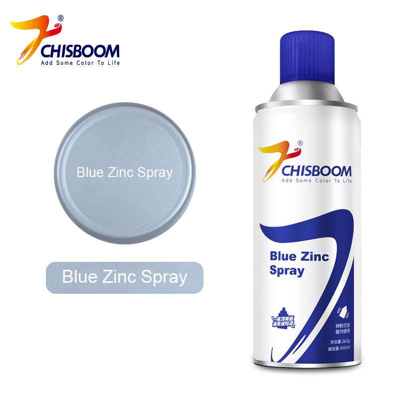 Vopsea albastru cu aerosoli cu zinc alb
